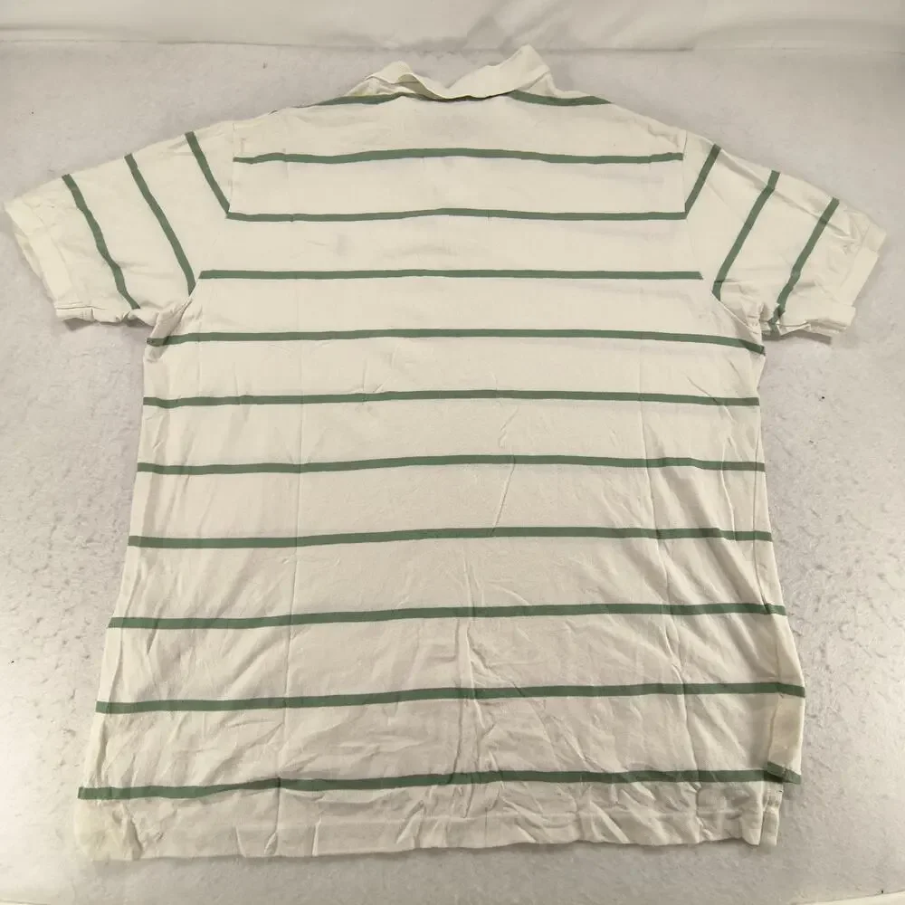 Polo by Ralph Lauren Short Sleeve Collared Polo Shirt Mens Size 2XL White Green